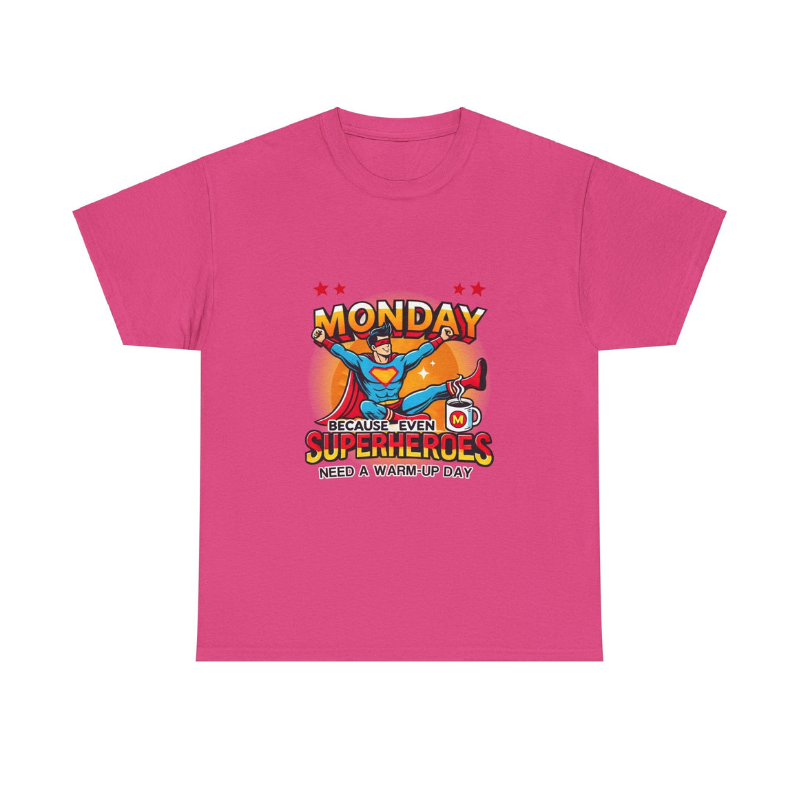 monday superhero t shirt fun motivational tee for your week unisex heavy cotton tee