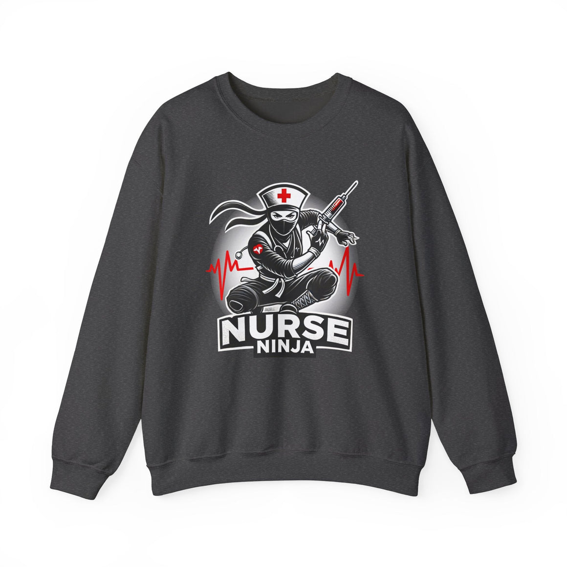 nurse ninja unisex heavy blend crewneck sweatshirt perfect for healthcare heroes 8