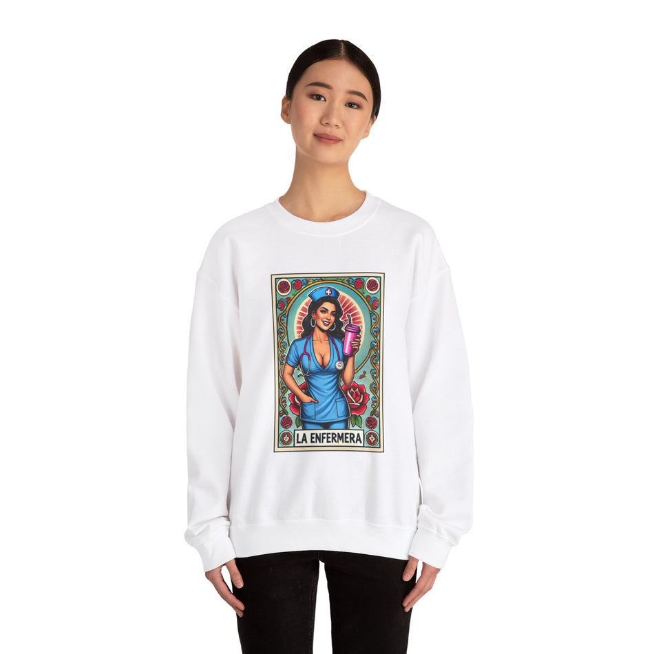 La Enfermera - Stylish Unisex Heavy Blend Nurse-Themed Sweatshirt