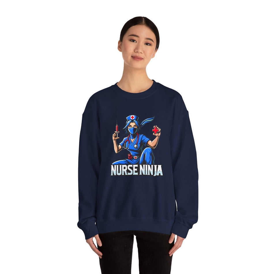 Nurse Ninja Unisex Heavy Blend Crewneck Sweatshirt - Perfect for Healthcare Heroes