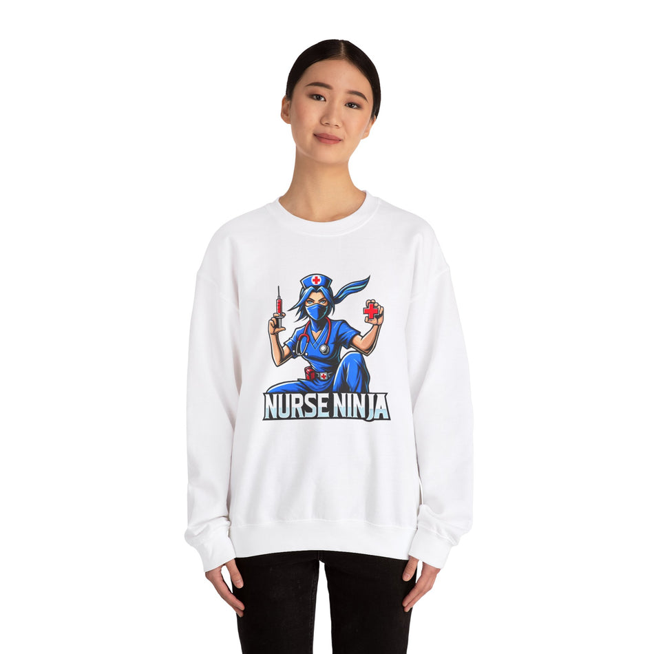 Nurse Ninja Unisex Heavy Blend Crewneck Sweatshirt - Perfect for Healthcare Heroes