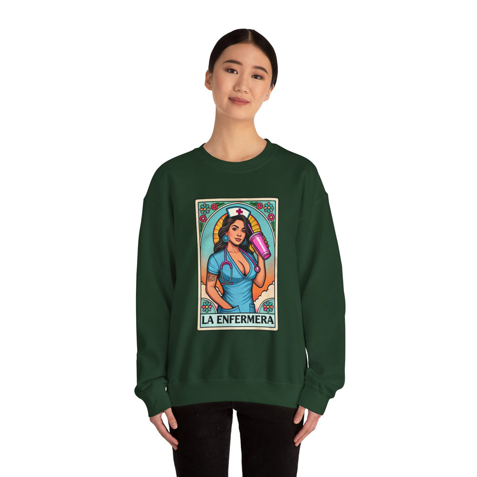 La Enfermera - Stylish Unisex Heavy Blend Nurse-Themed Sweatshirt