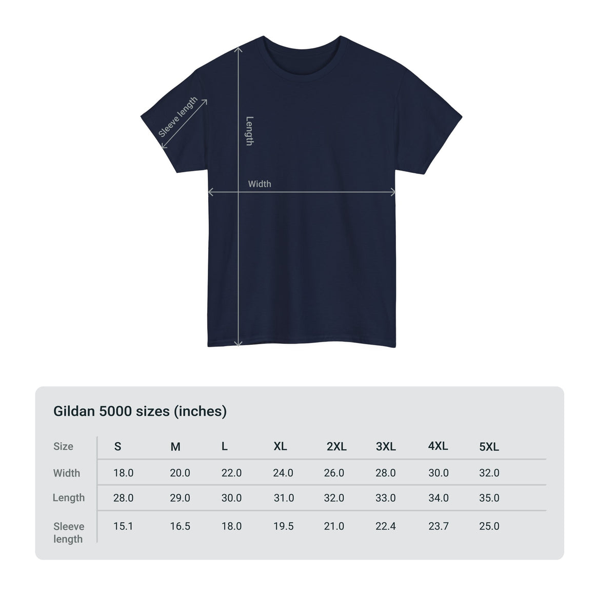 Navy Blue T-shirt size chart featuring a fun 'Wing Wednesday' design with a cartoon-style chicken wing character in motion. Perfect for food lovers and those who enjoy celebrating Wing Wednesday in style.