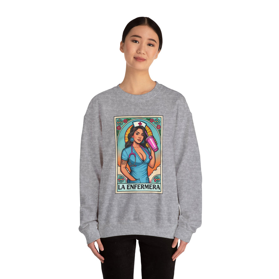 La Enfermera - Stylish Unisex Heavy Blend Nurse-Themed Sweatshirt