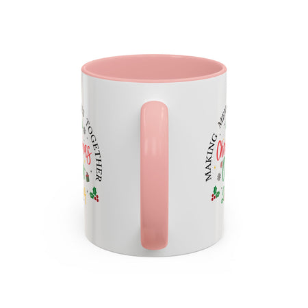 Festive coffee cup design featuring the text 'Christmas Crew 2024' in red and green with holiday elements like Christmas trees, holly, ornaments, and a gift box. Perfect for holiday gatherings and festive cheer.