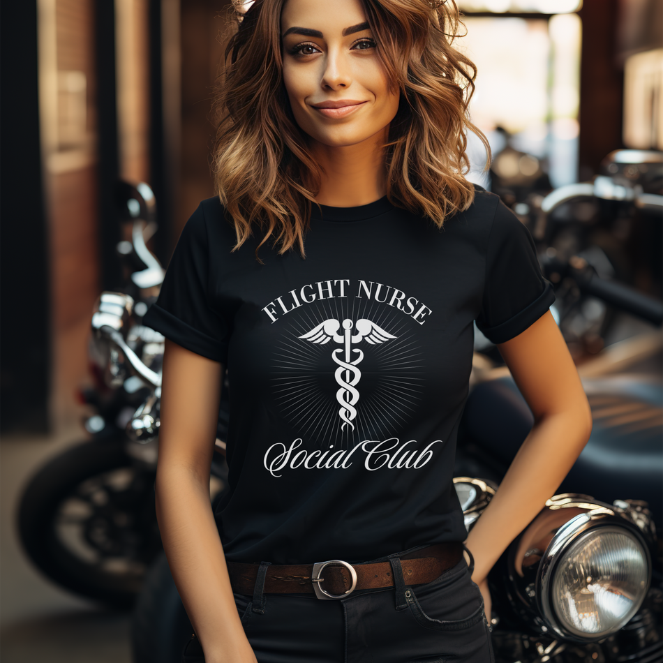 Flight Nurse Social Club Unisex Garment-Dyed T-shirt