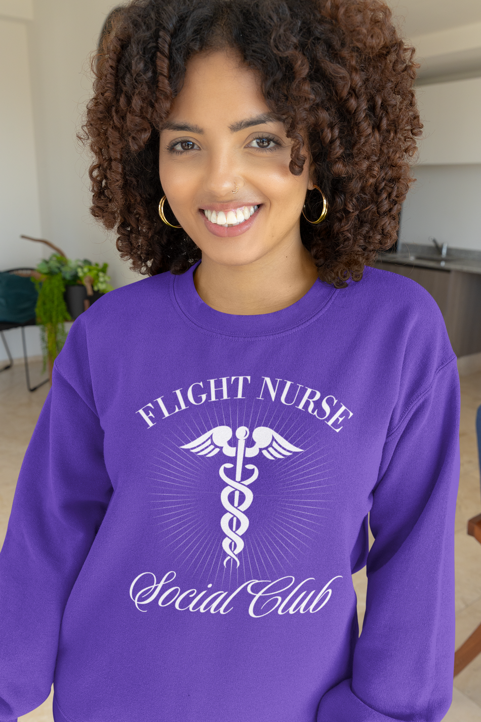 Cozy Comfort Meets Trendy Style Flight Nurse Social Club Crewneck Sweatshirt