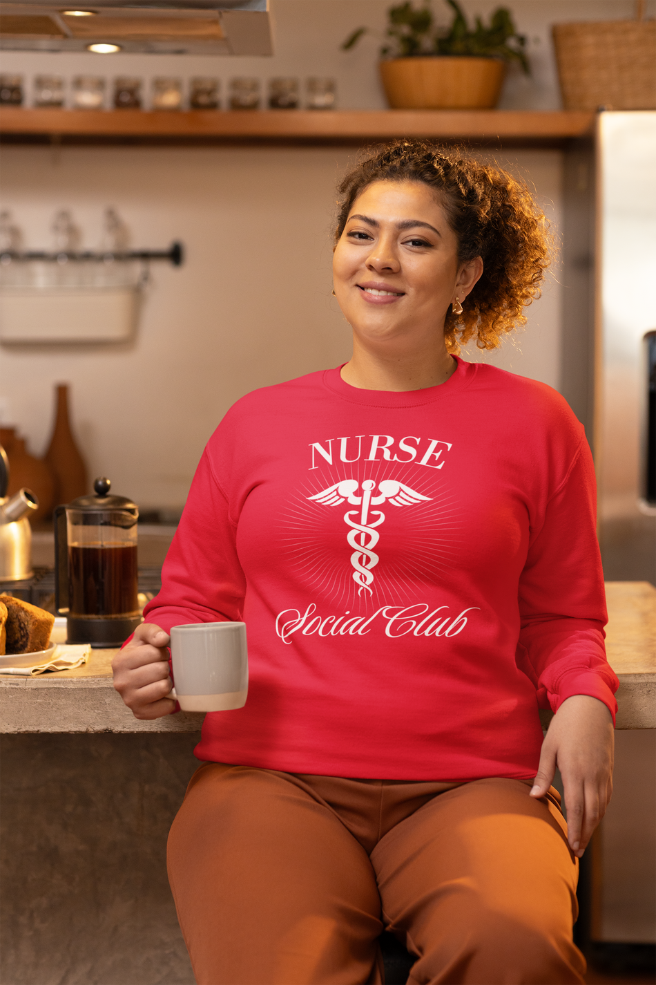 Cozy Comfort Meets Trendy Style Nurse Social Club Crewneck Sweatshirt