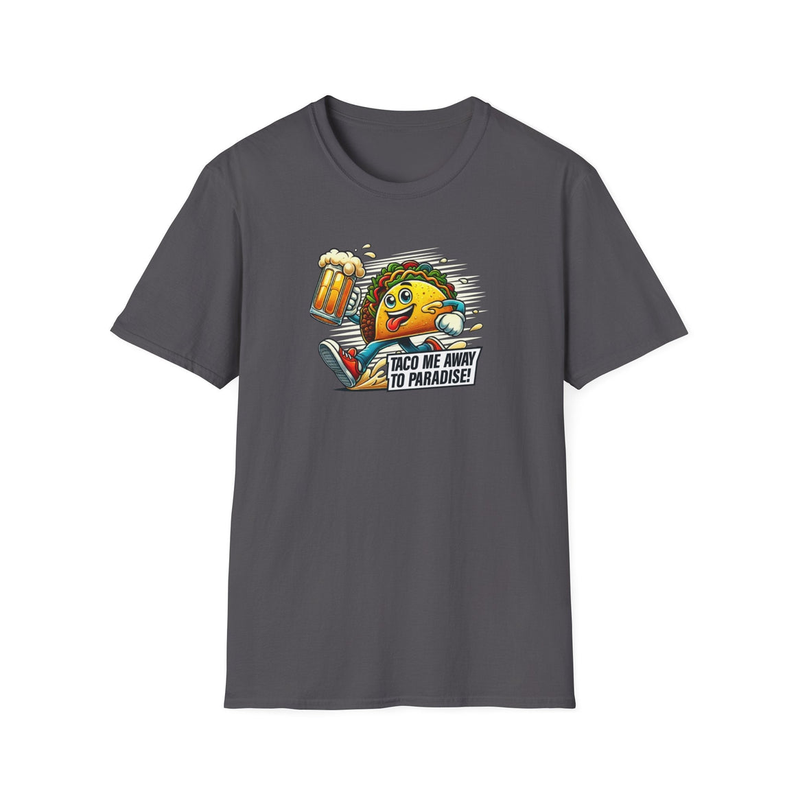 aco me away to paradise unisex softstyle t shirt your ticket to ultimate taco vibes