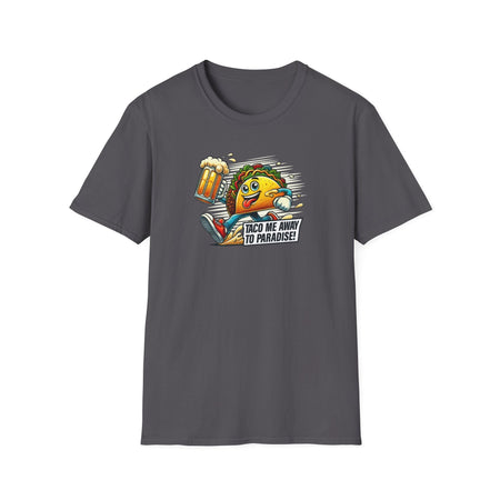 aco me away to paradise unisex softstyle t shirt your ticket to ultimate taco vibes