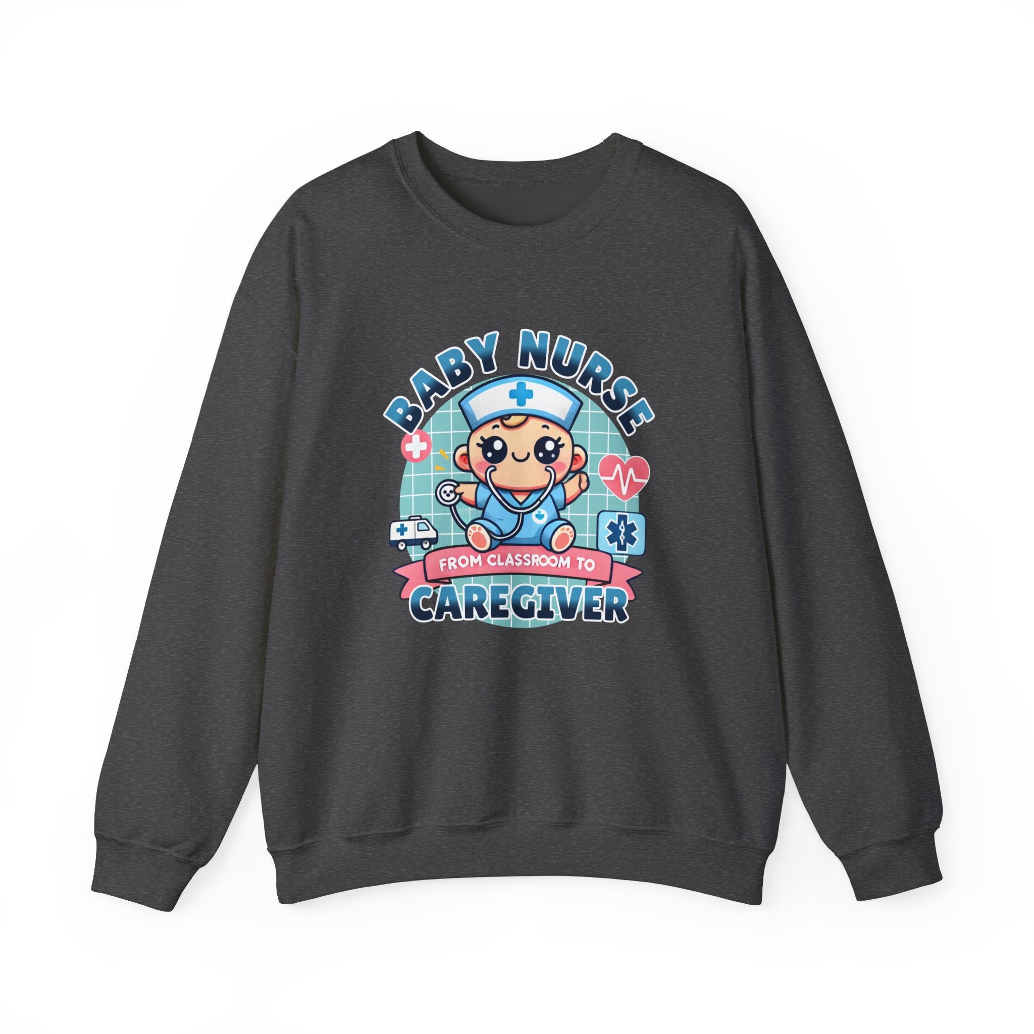 baby nurse caregiver unisex heavy blend™ crewneck sweatshirt cozy comfort and adorable style for every caregiver