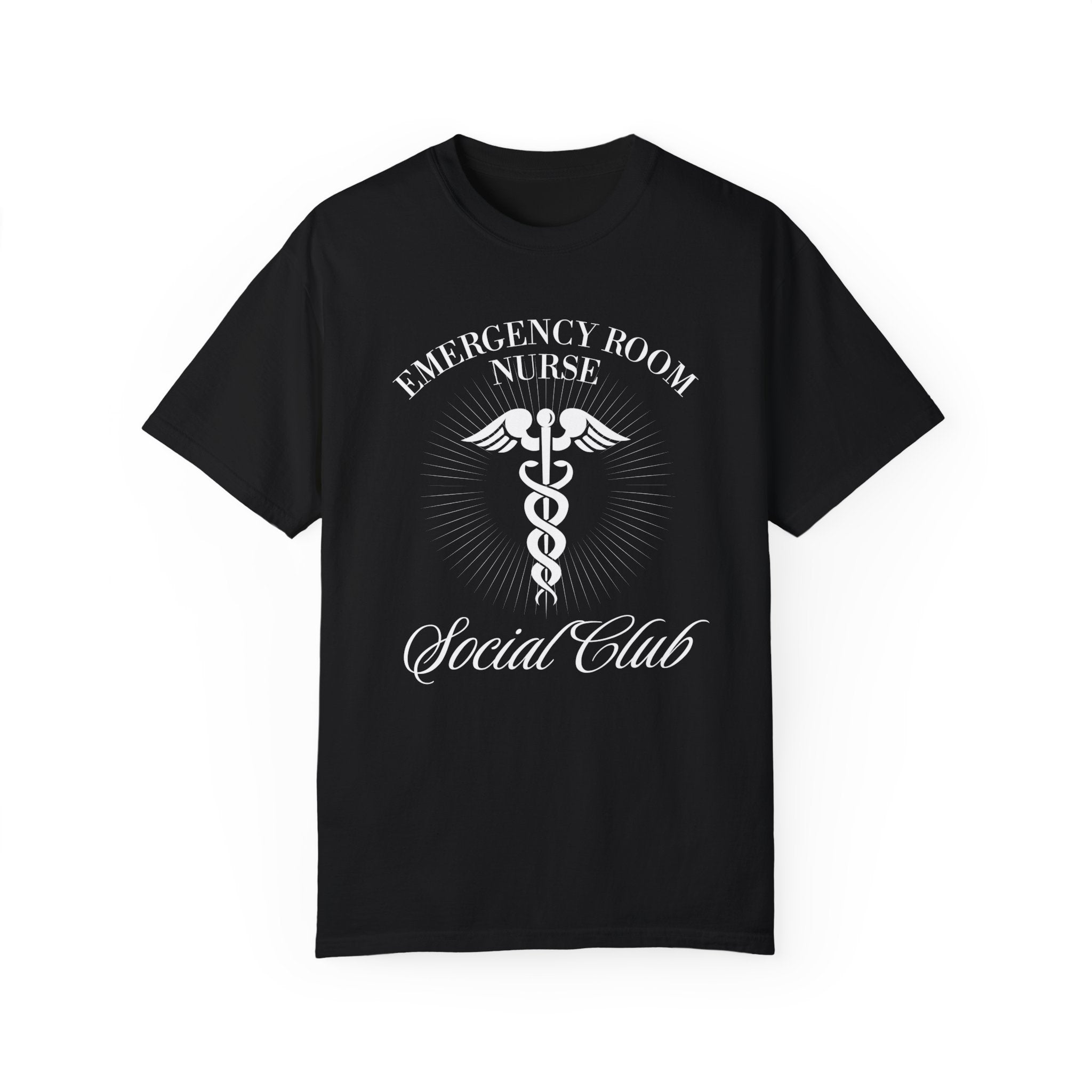 emergency room social club unisex garment dyed t shirt