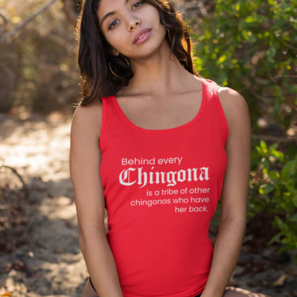 Empower Your Look with Our Trendy Chingona Racerback Tank – Perfect for Active Lifestyles