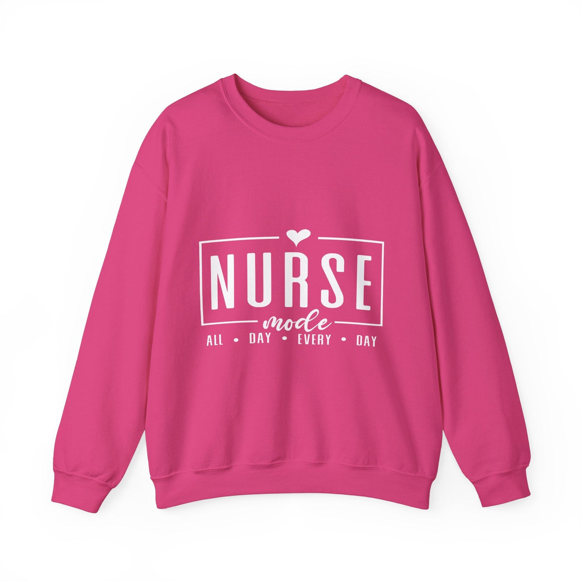 nurse mode sweatshirt all day every day comfort for healthcare professionals unisex heavy blend™ crewneck sweatshirt