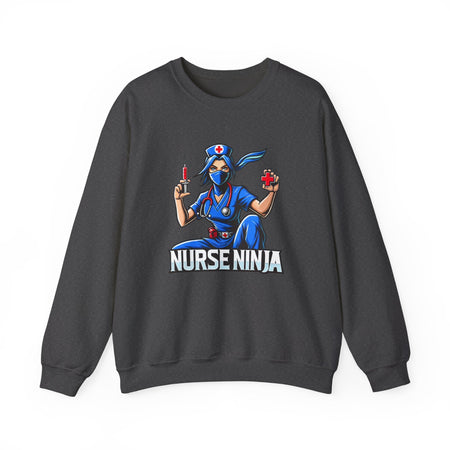 nurse ninja unisex heavy blend crewneck sweatshirt perfect for healthcare heroes 4