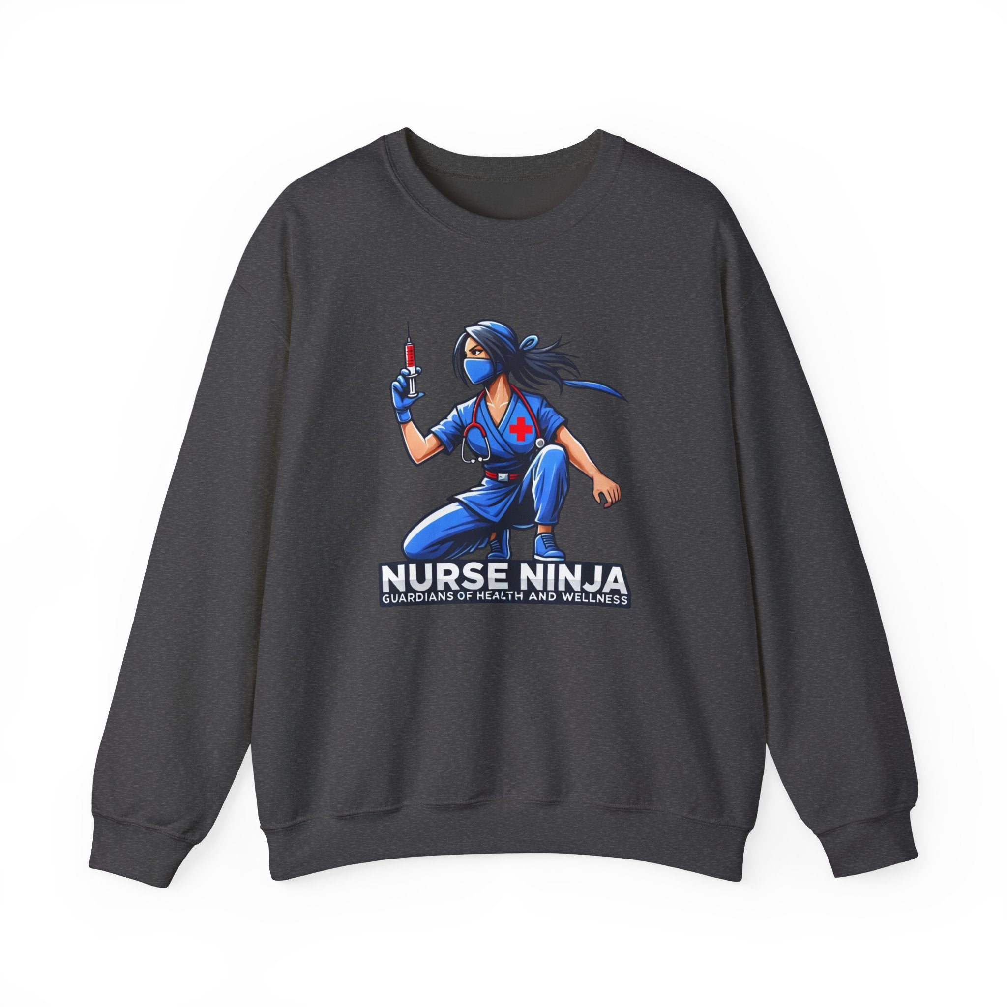 nurse ninja unisex heavy blend crewneck sweatshirt perfect for healthcare heroes 5
