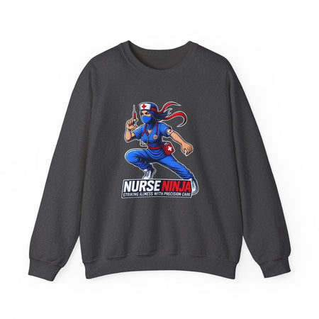 nurse ninja unisex heavy blend crewneck sweatshirt perfect for healthcare heroes 7