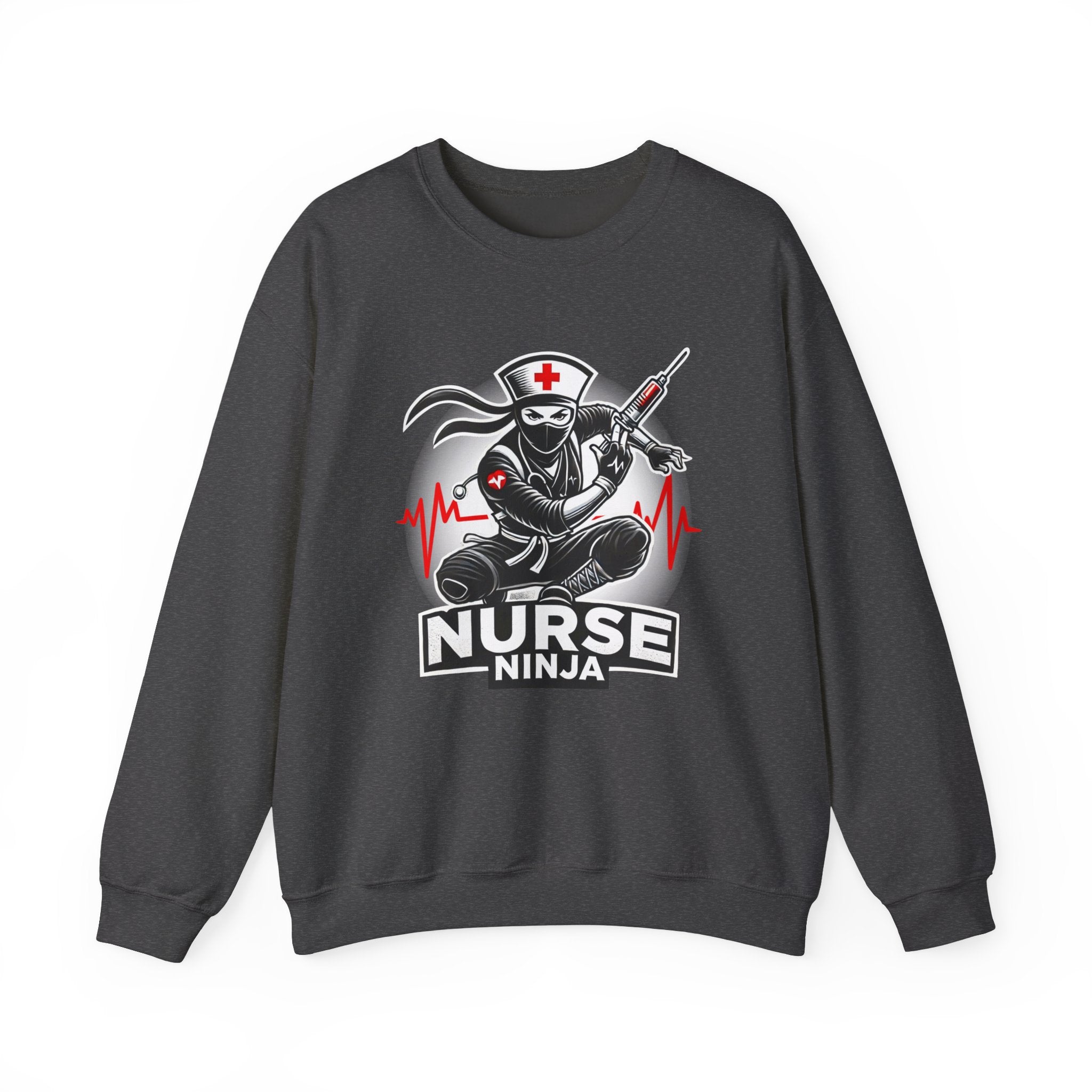 nurse ninja unisex heavy blend crewneck sweatshirt perfect for healthcare heroes 8