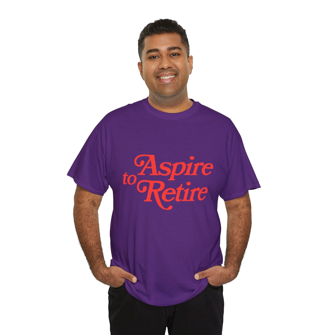 t shirt aspire to retire unisex heavy cotton tee